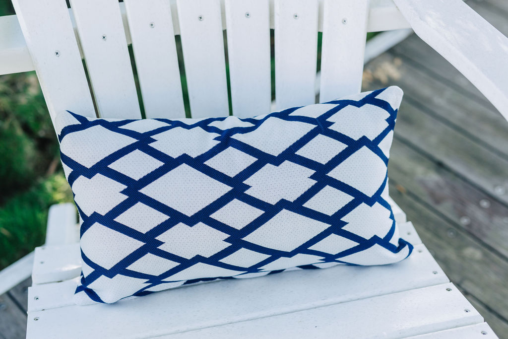 White jagger outdoor cushion