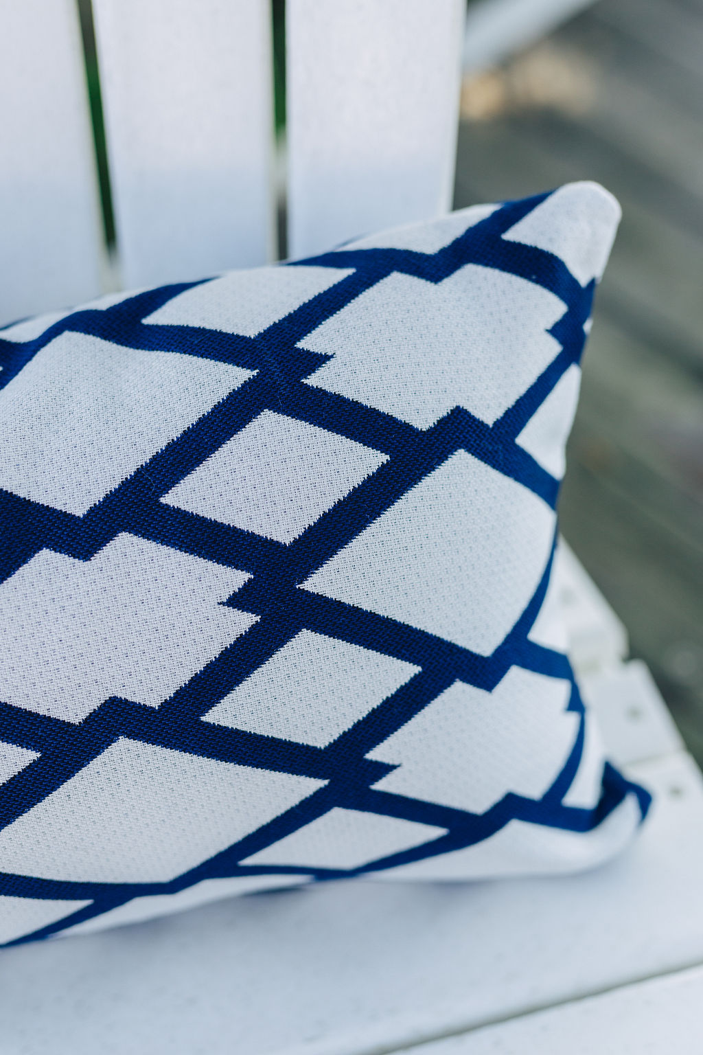 White jagger outdoor cushion