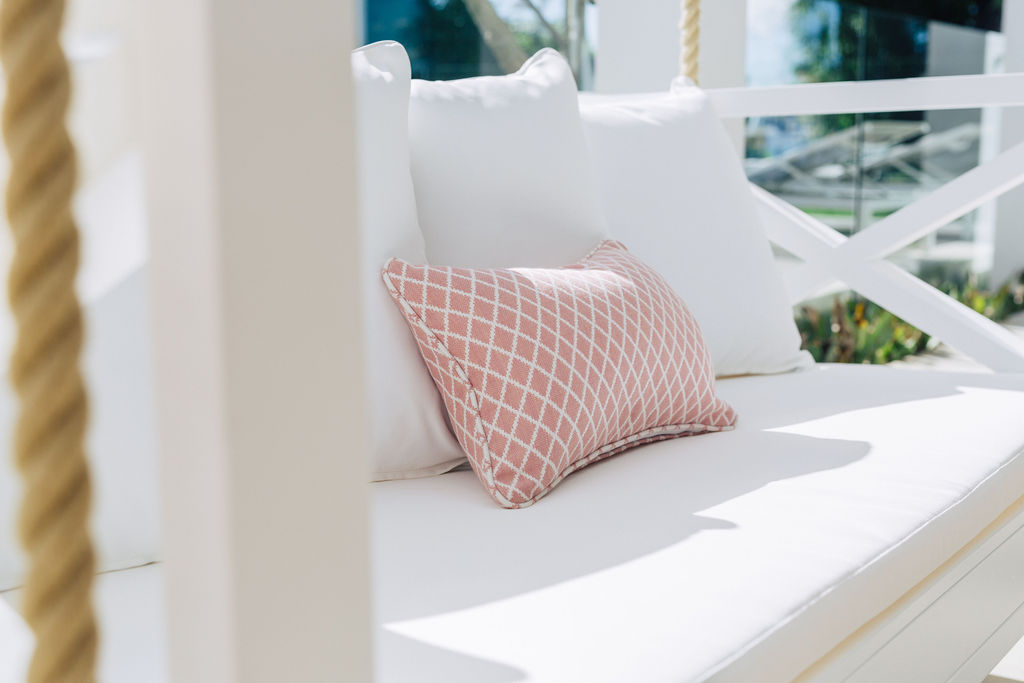 Pink diamond outdoor cushion